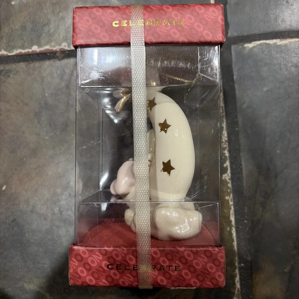 LENOX 2000 BABY GIRL's FIRST CHRISTMAS - Moon & Stars Ornament 1st -- NEW in BOX